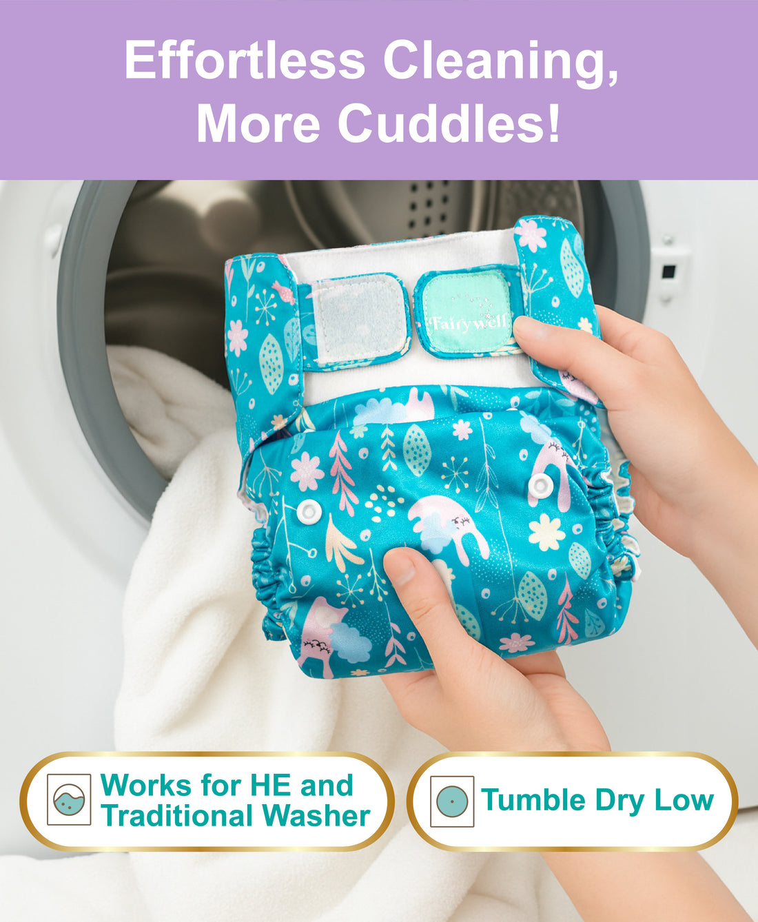 Washing Fairywell Cloth Diapers: Easy Step by Step