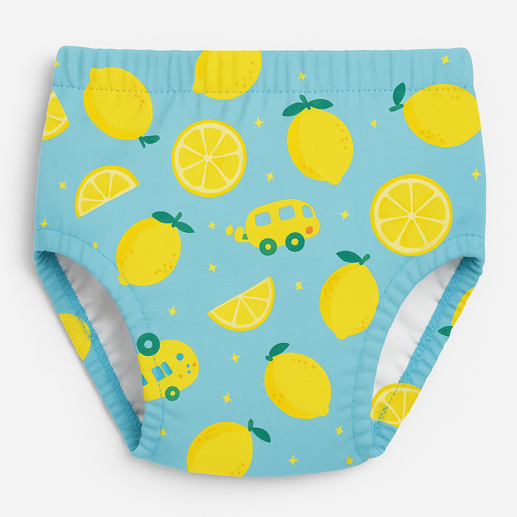 Fairywell reusable swim diaper - Lemon Car