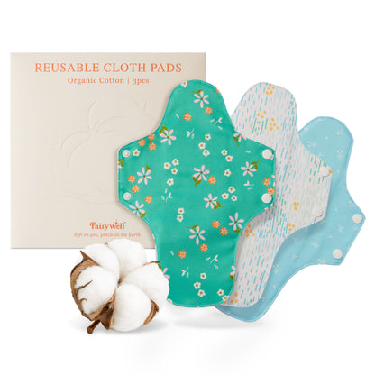 Morning Breeze Organic Cloth Pads -Day & Night (3-Pack)