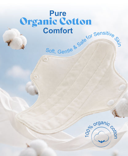 Morning Breeze Organic Cloth Pads -Day & Night (3-Pack)