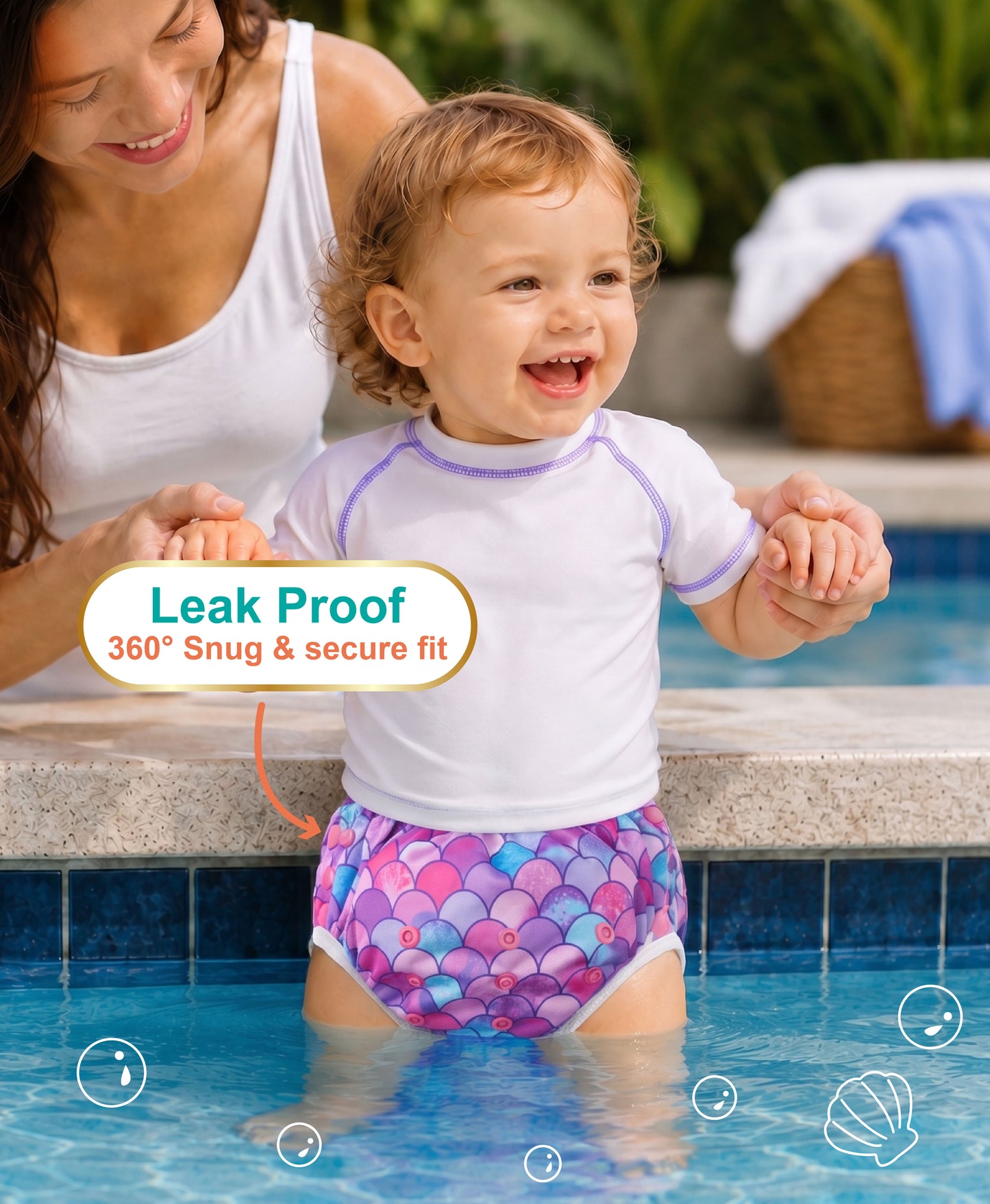 Fairywell reusable swim diaper - Mermaid