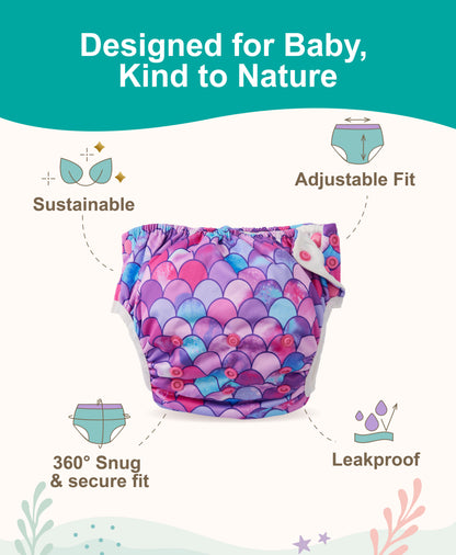 Fairywell reusable swim diaper - Mermaid